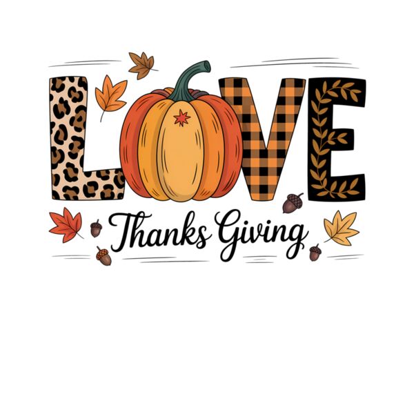 Love Thanksgiving Pumpkin Pattern Thumbnail