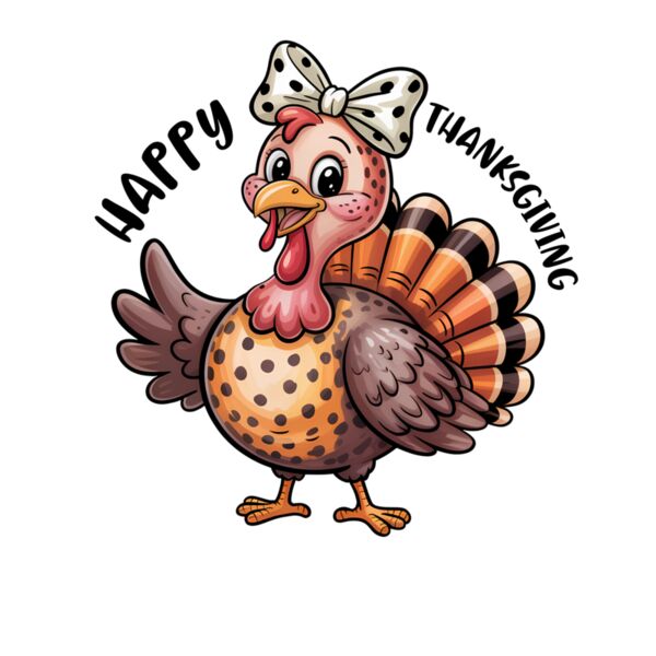 Polka Dot Bow Turkey Thumbnail