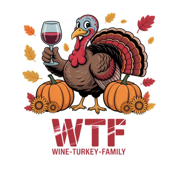 Wtf Wine Turkey Family Thanksgiving Thumbnail