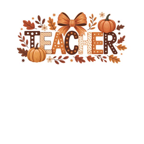 Retro Teacher Fall Pumpkin Coquette Thumbnail