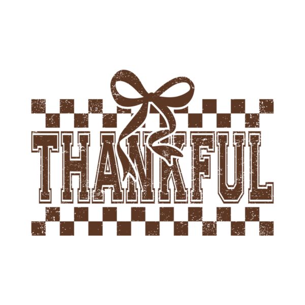 Thankful Checkerboard Bow Thumbnail